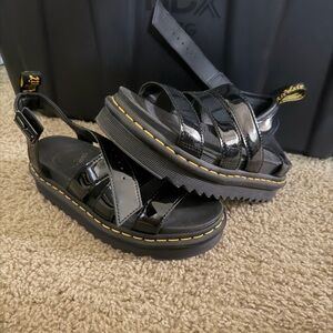 Dr. Martens Blaire Patent Platform Sandals